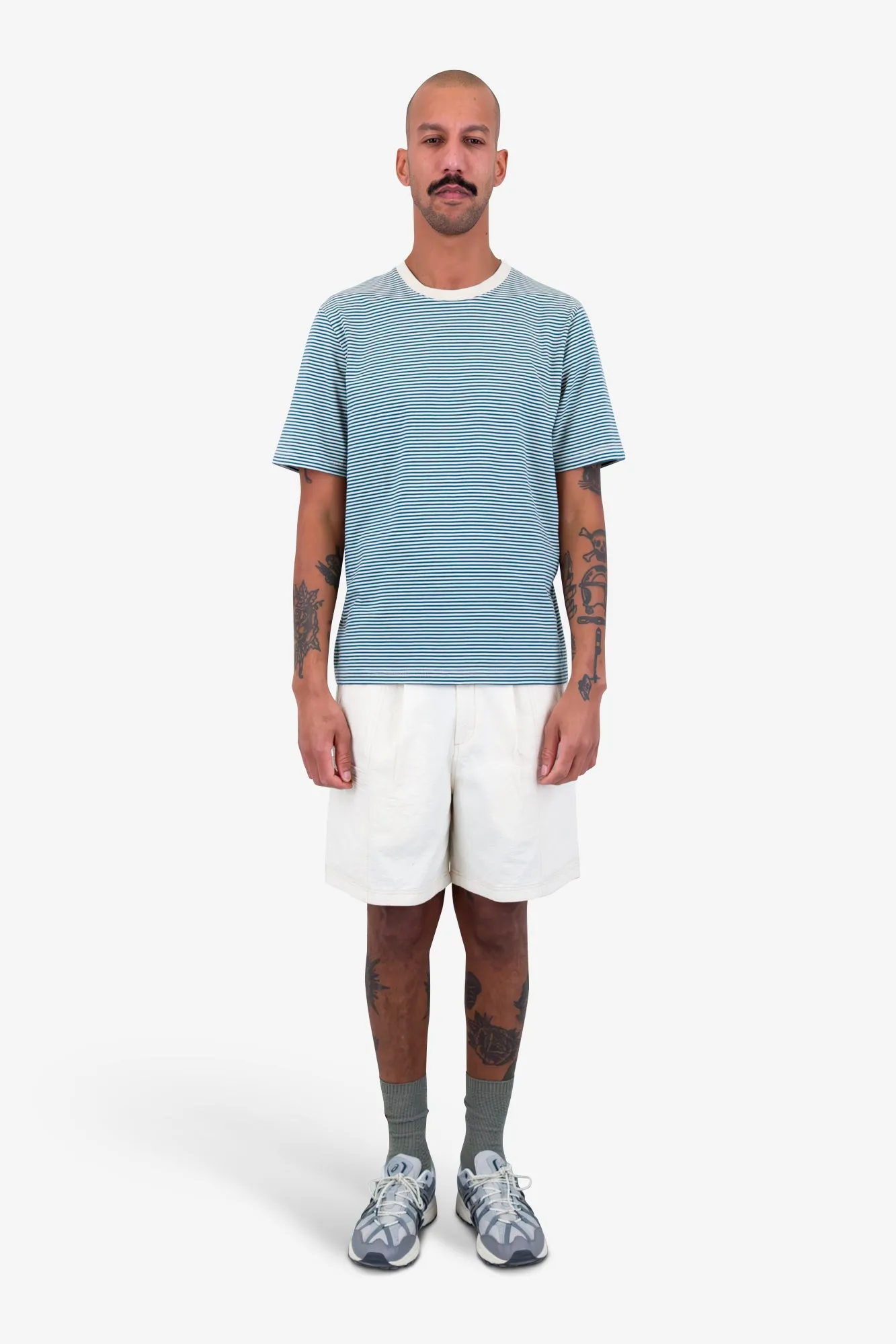 Classic Striped T-Shirt - Tropical Green Stripe sold by Folk product image thumbnail 2