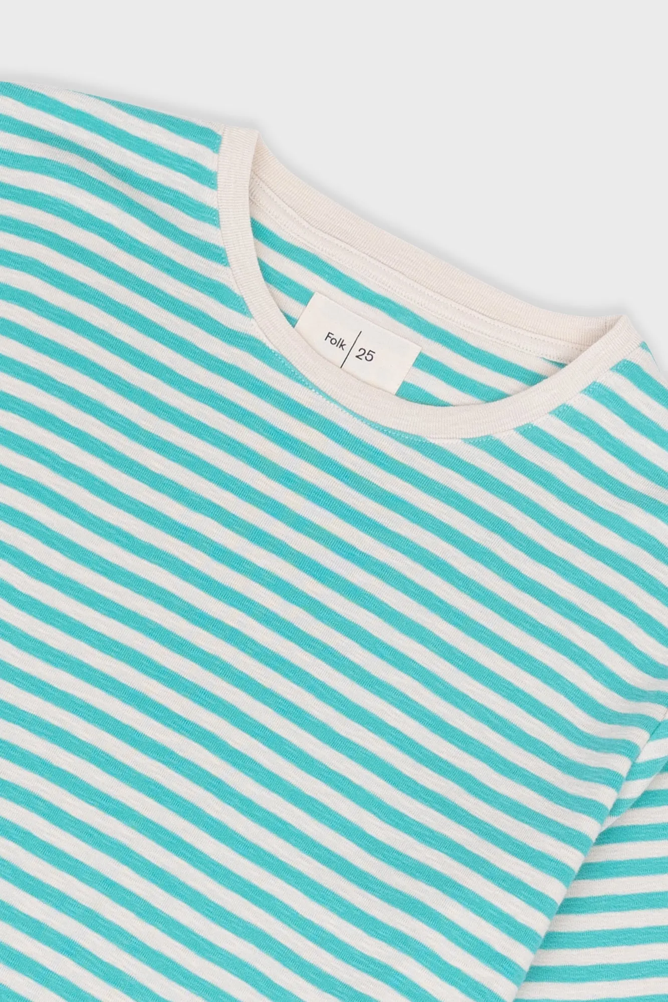 Classic Striped T-Shirt - Tropical Green Stripe sold by Folk product image thumbnail 5