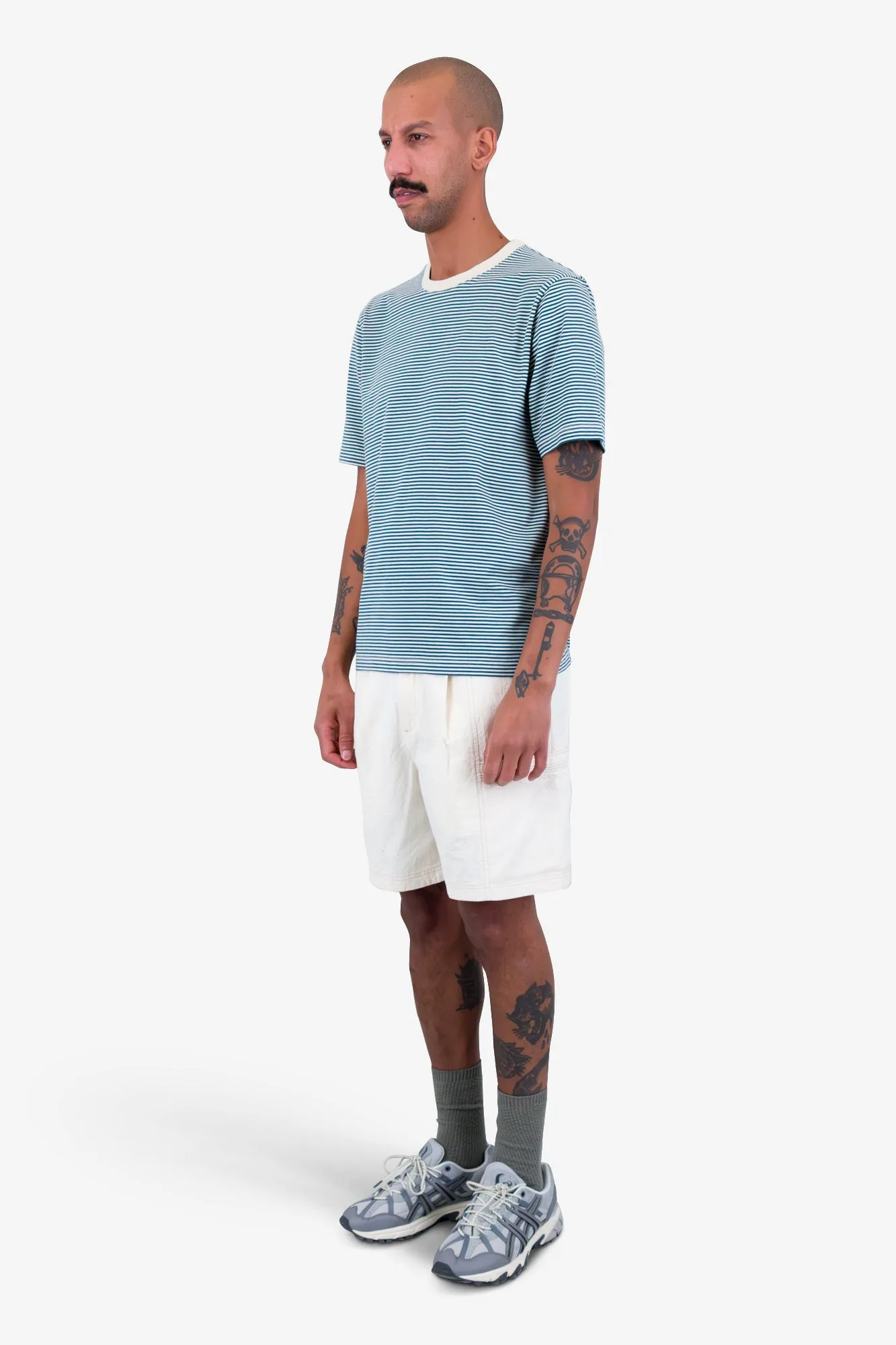 Classic Striped T-Shirt - Tropical Green Stripe sold by Folk product image thumbnail 4