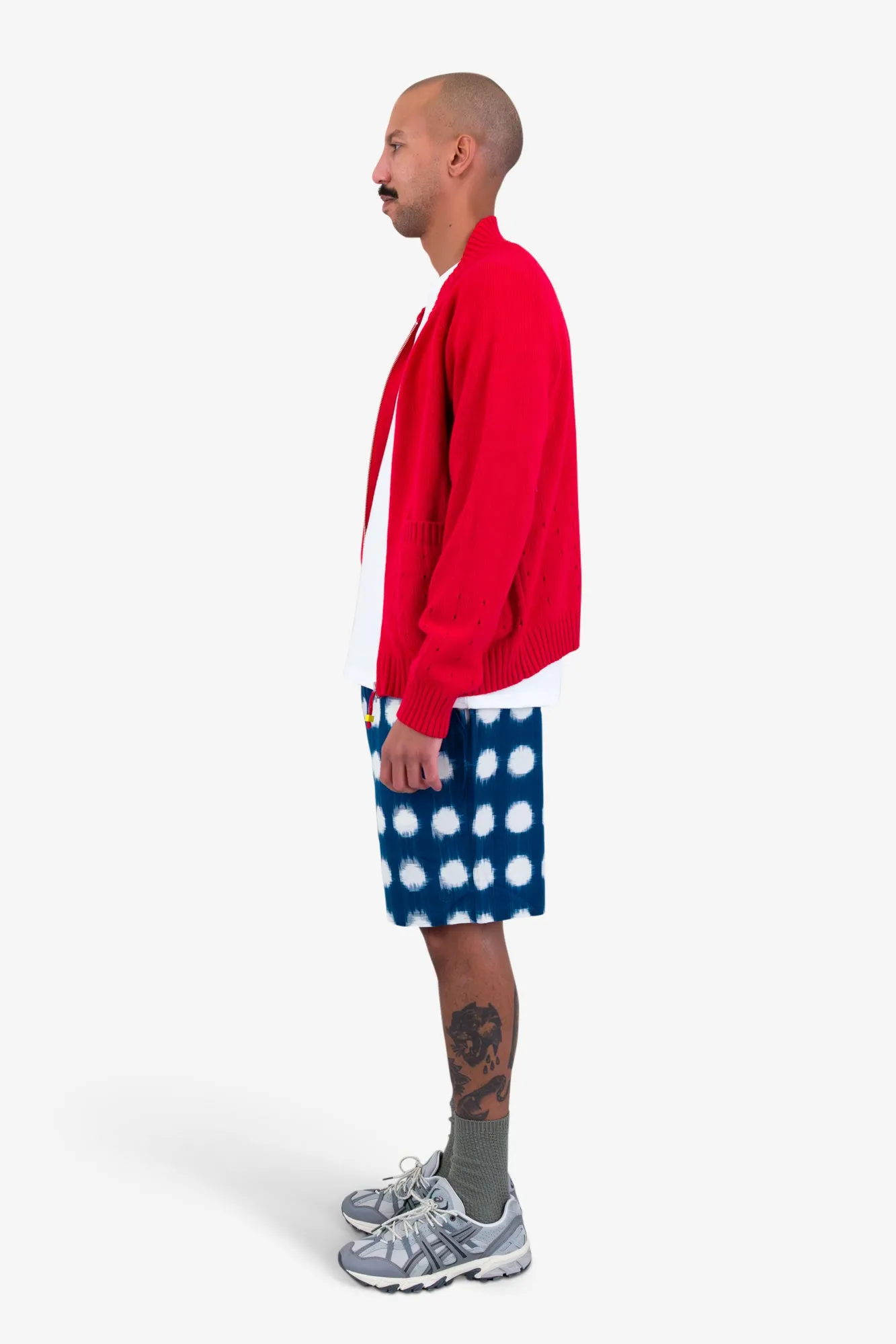 Pointelle Knit Bomber - Raspberry sold by Folk product image thumbnail 4