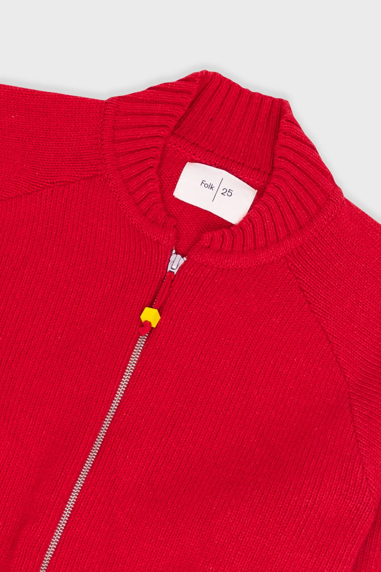 Pointelle Knit Bomber - Raspberry sold by Folk product image thumbnail 5