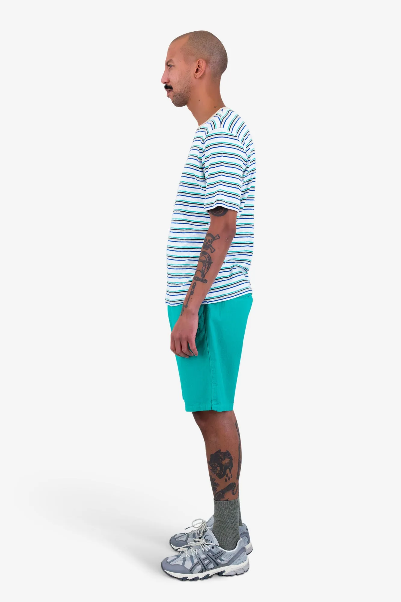 Short Sleeve Multistripe T-Shirt - Ecru Mix sold by Folk product image thumbnail 4