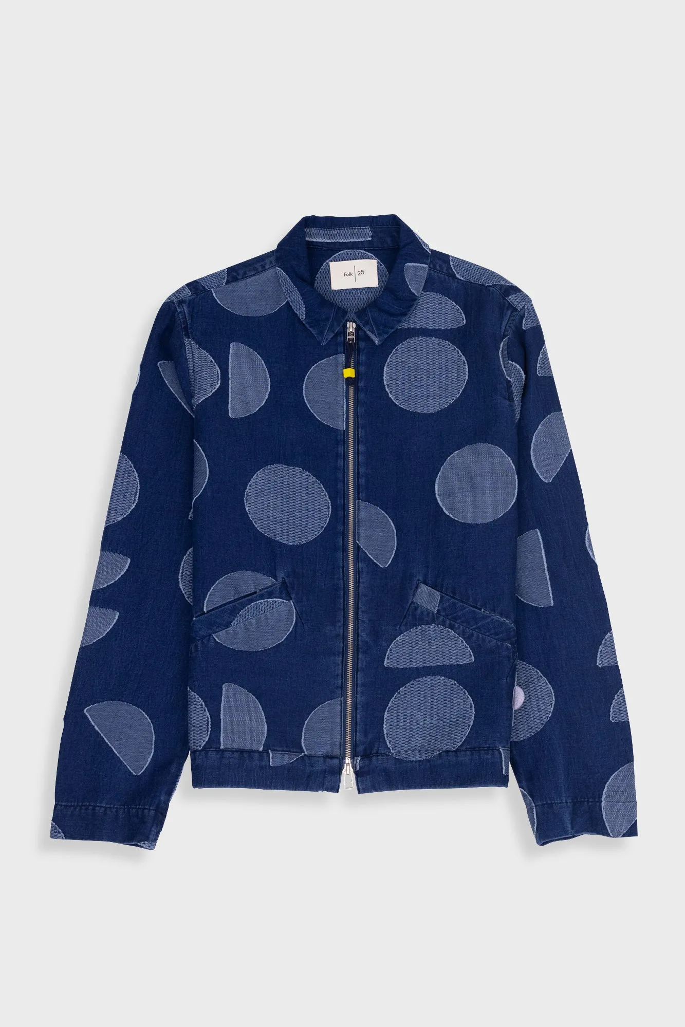 Signal Blouson - Indigo Circle Jacquard sold by Folk
