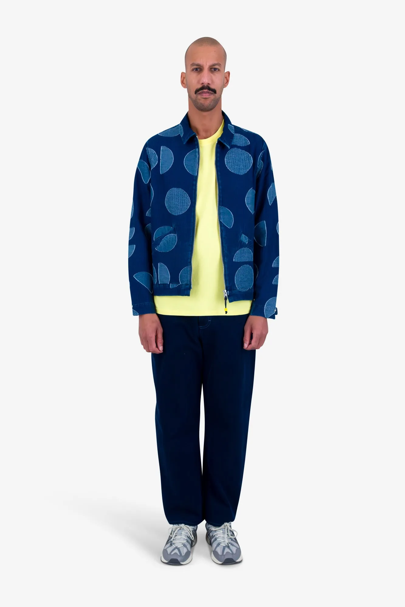 Signal Blouson - Indigo Circle Jacquard sold by Folk product image thumbnail 2