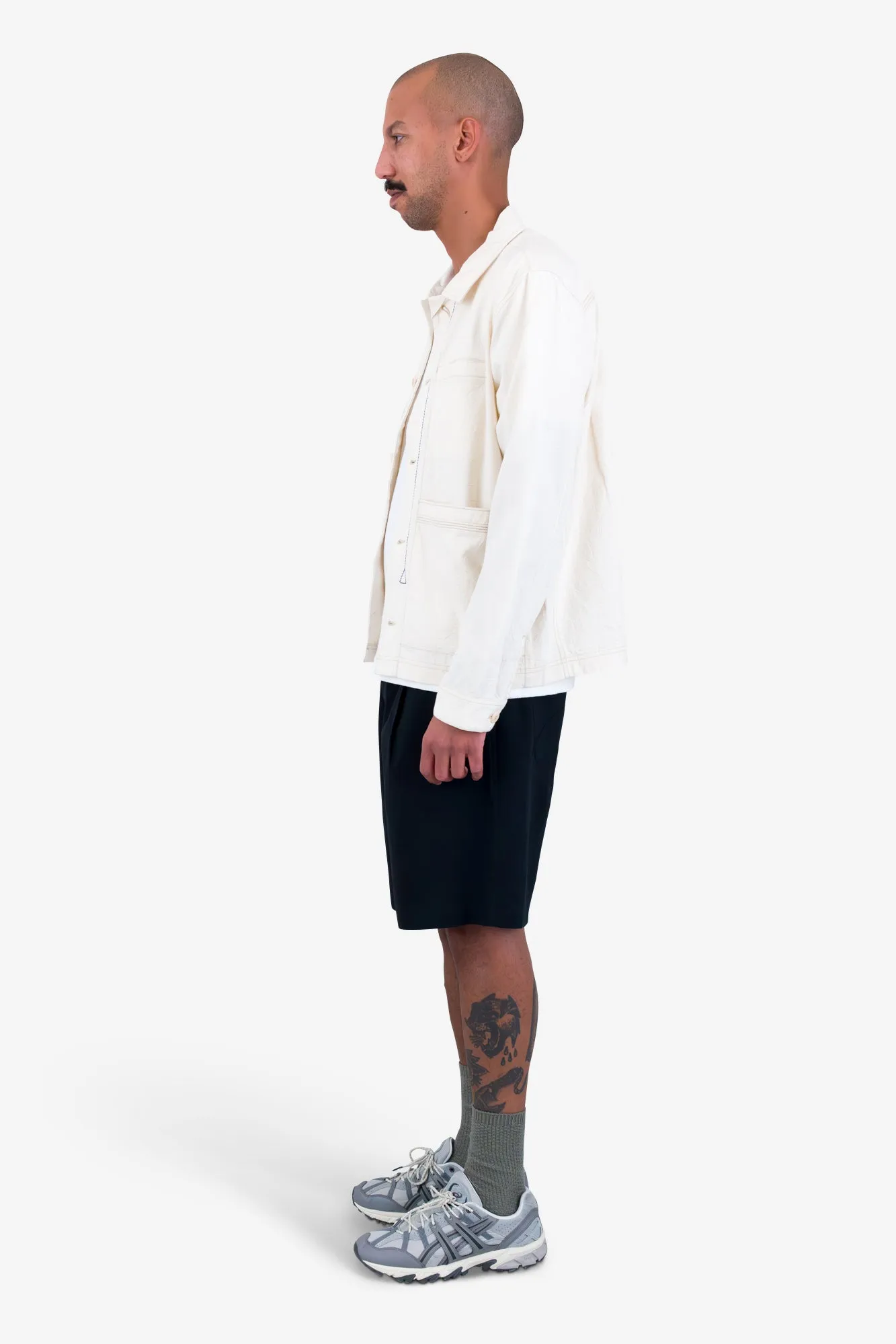 Lunar Jacket - Ecru Crinkle Canvas sold by Folk product image thumbnail 4