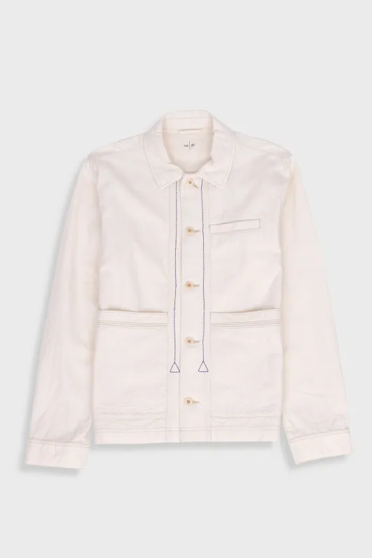 Lunar Jacket - Ecru Crinkle Canvas made by Folk