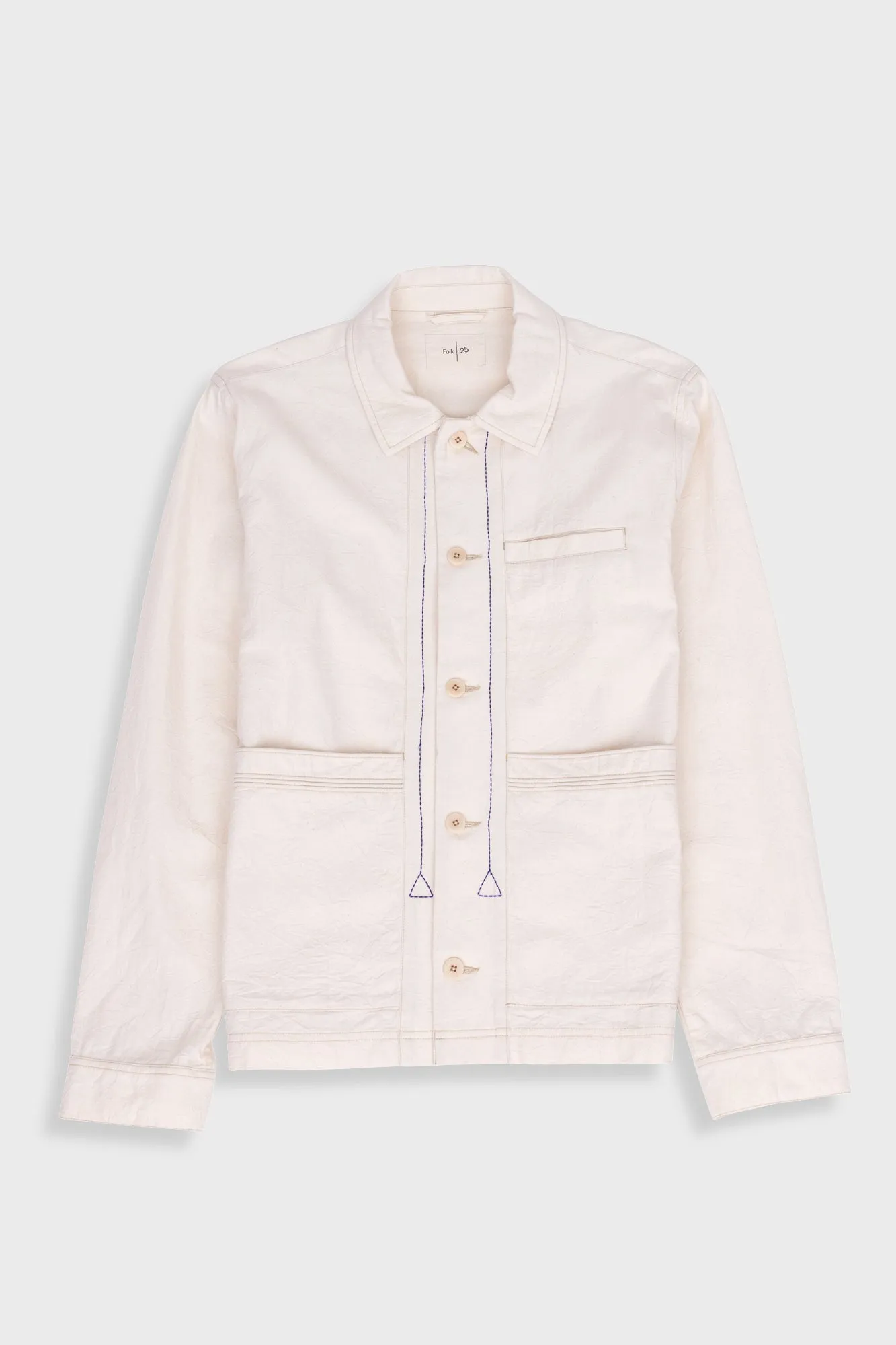 Lunar Jacket - Ecru Crinkle Canvas sold by Folk