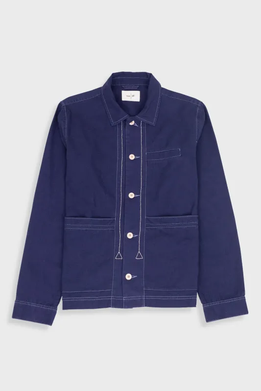 Lunar Jacket - Ink Blue Crinkle Canvas made by Folk