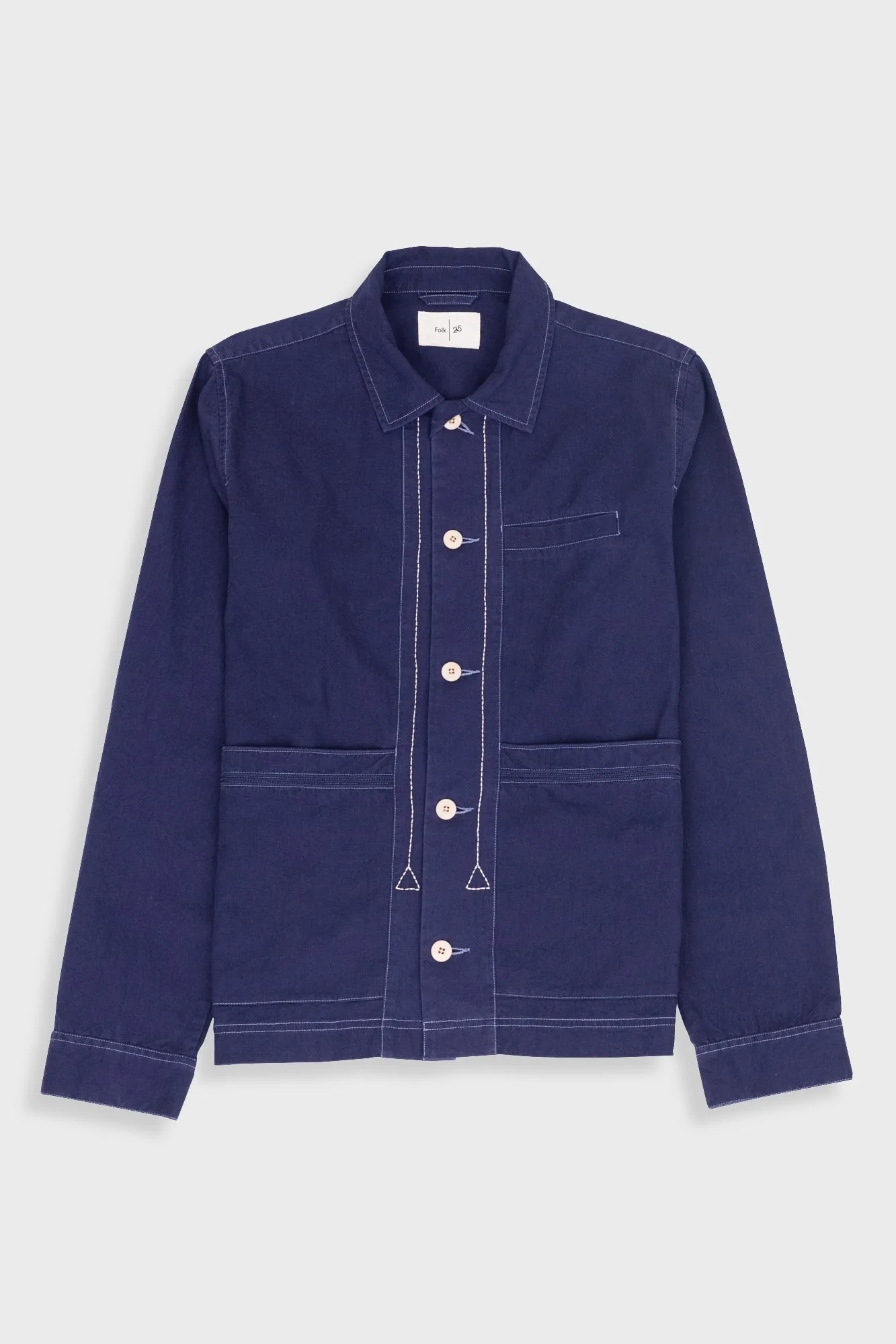 Lunar Jacket - Ink Blue Crinkle Canvas sold by Folk