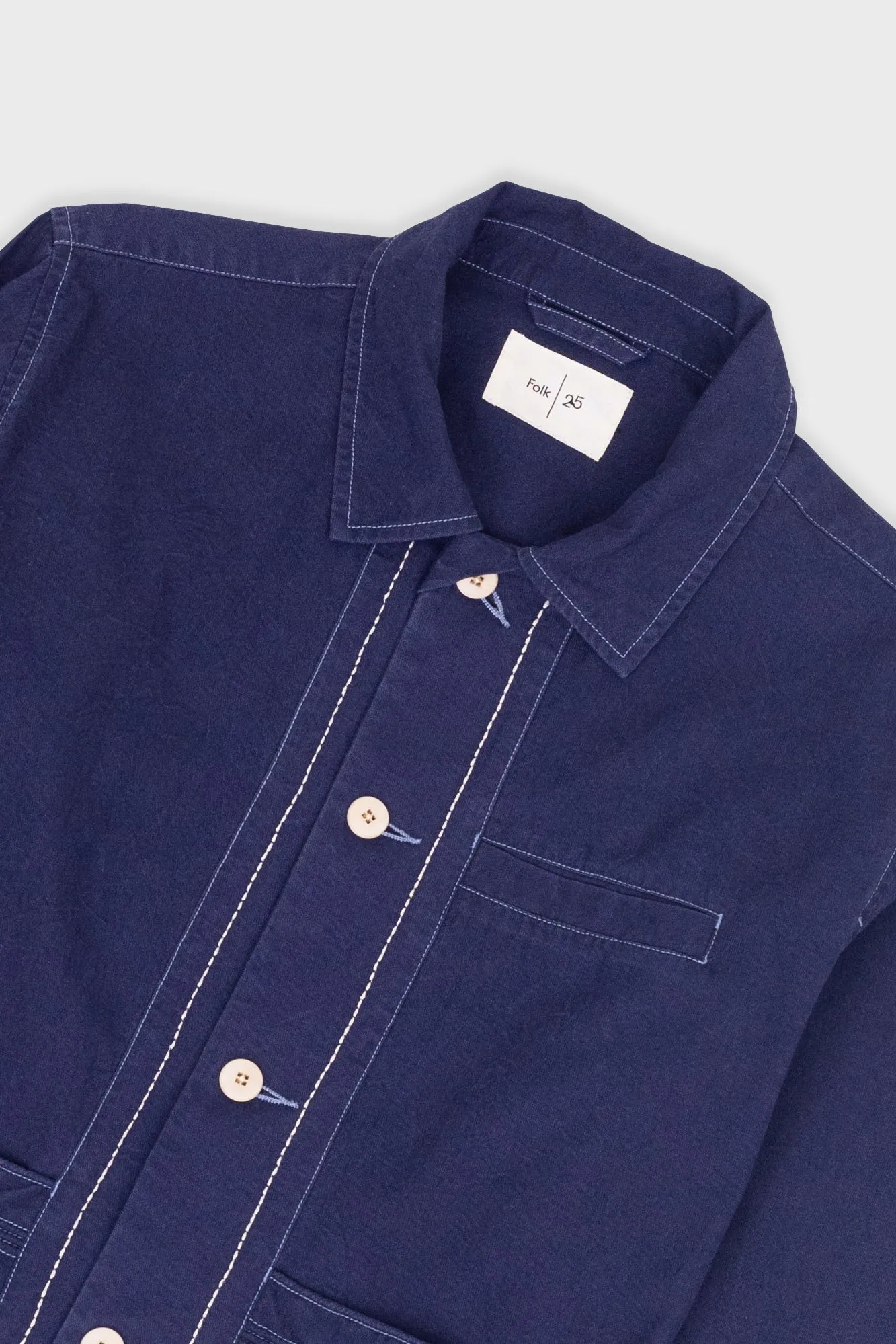 Lunar Jacket - Ink Blue Crinkle Canvas sold by Folk product image thumbnail 2