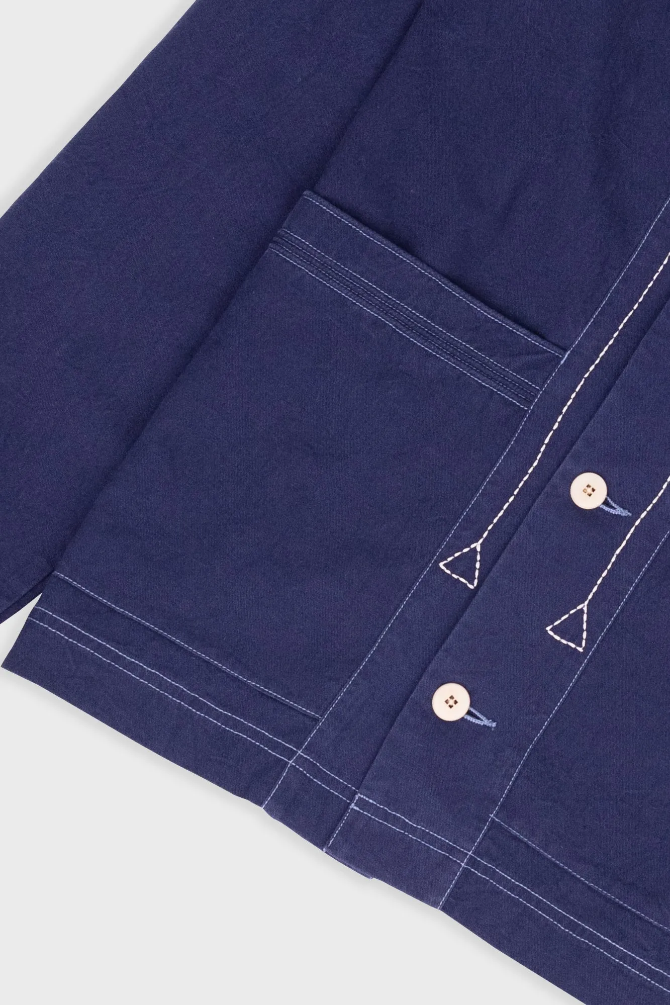 Lunar Jacket - Ink Blue Crinkle Canvas sold by Folk product image thumbnail 3