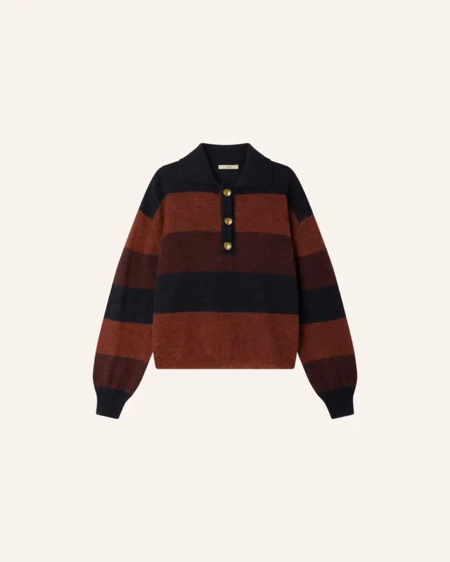 Sessun | Cobby Jumper - Navy Rust sold by Folk