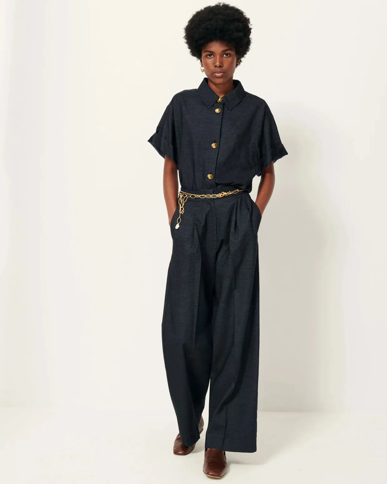 Sessun | Hojika Trouser - Indigo Blue sold by Folk product image thumbnail 3