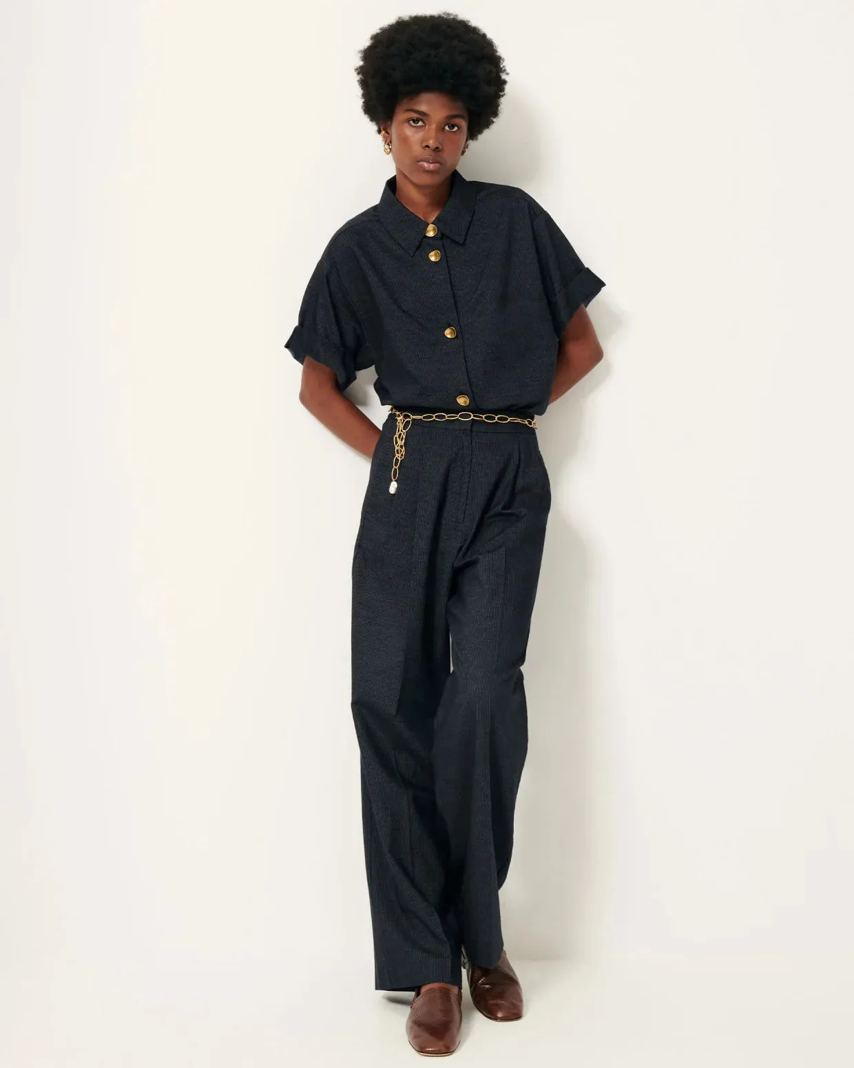 Sessun | Hojika Trouser - Indigo Blue sold by Folk product image thumbnail 4