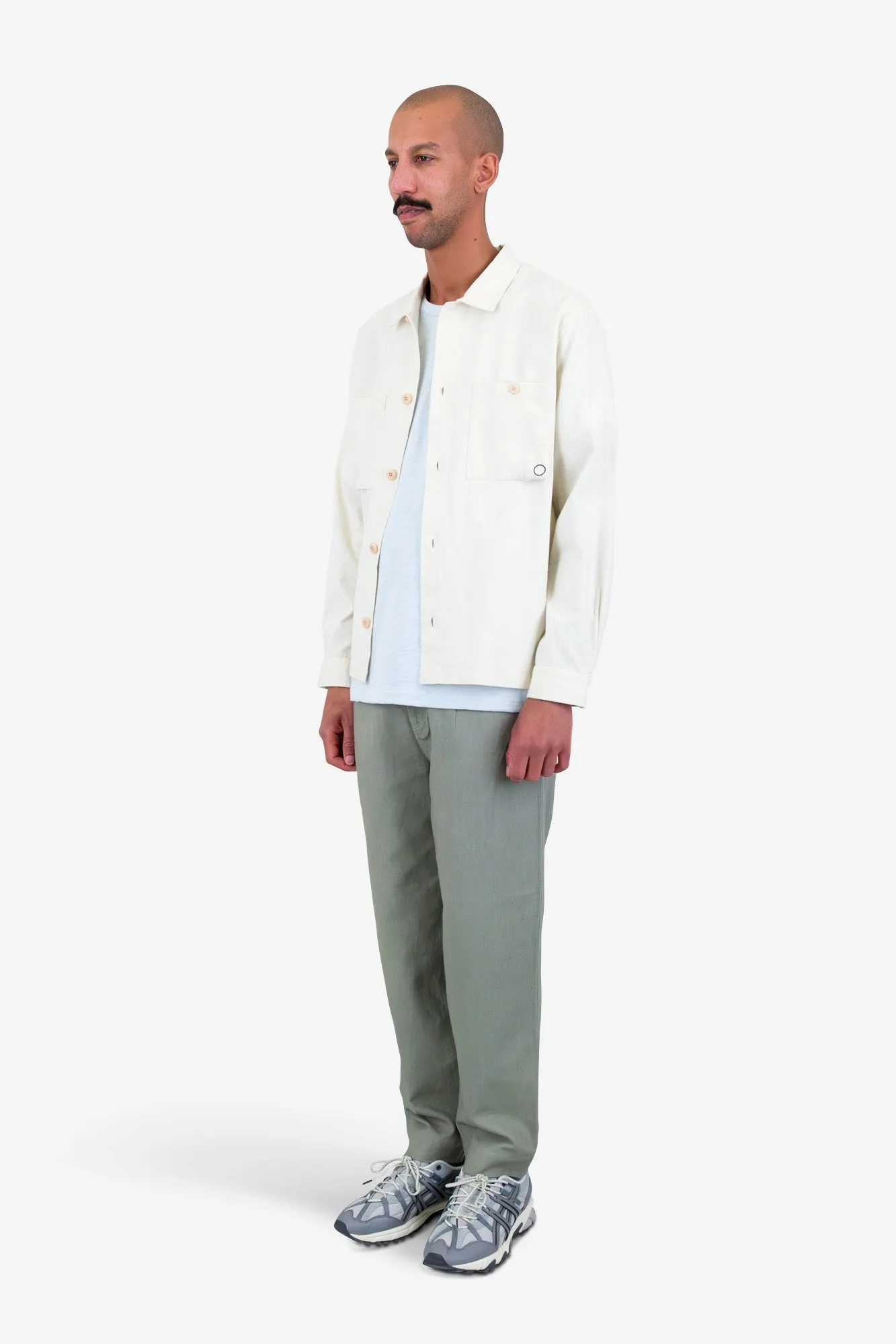 Anniversary Patch Overshirt - Stone Linen sold by Folk product image thumbnail 3