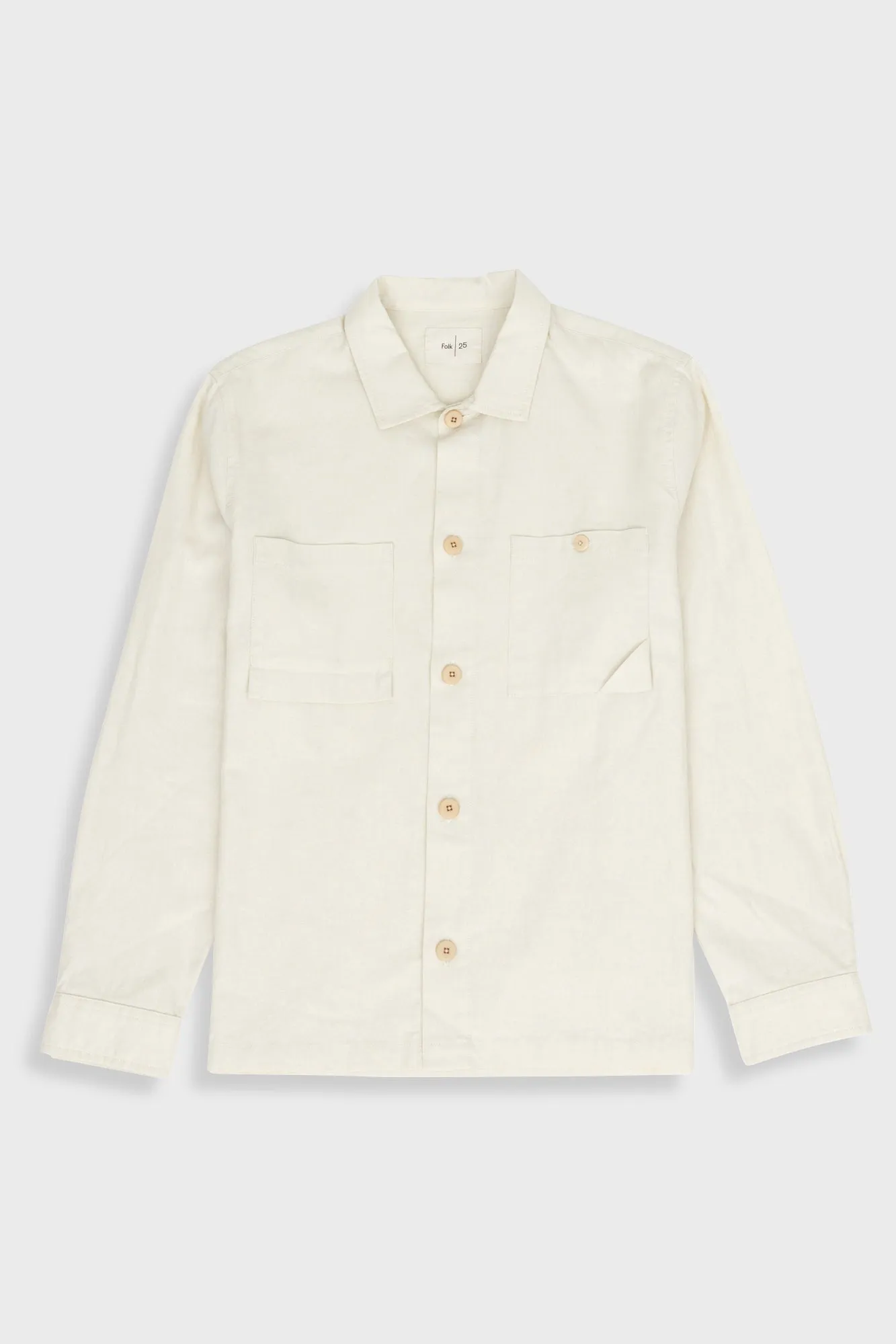 Anniversary Patch Overshirt - Stone Linen sold by Folk