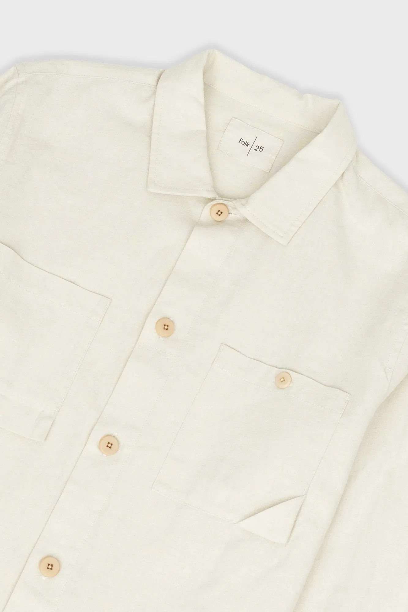 Anniversary Patch Overshirt - Stone Linen sold by Folk product image thumbnail 5