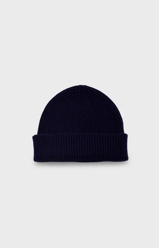 Clyde Beanie - Navy sold by Folk