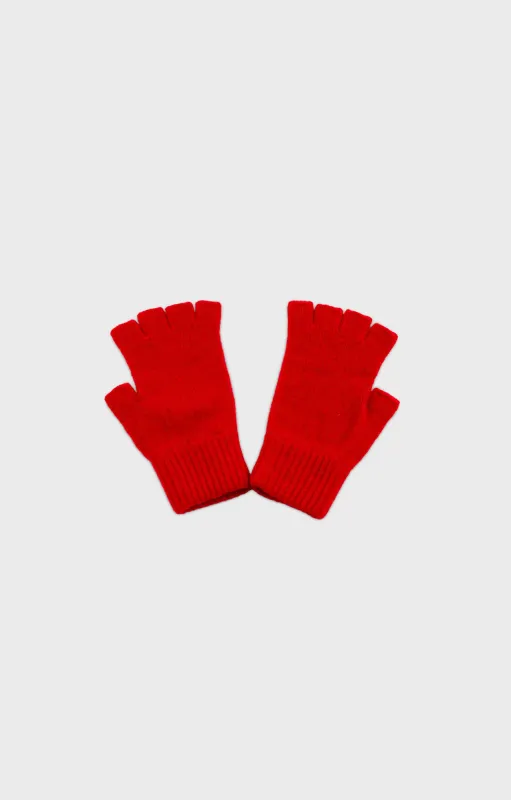 Iona Fingerless Gloves - Dubonnet made by Folk