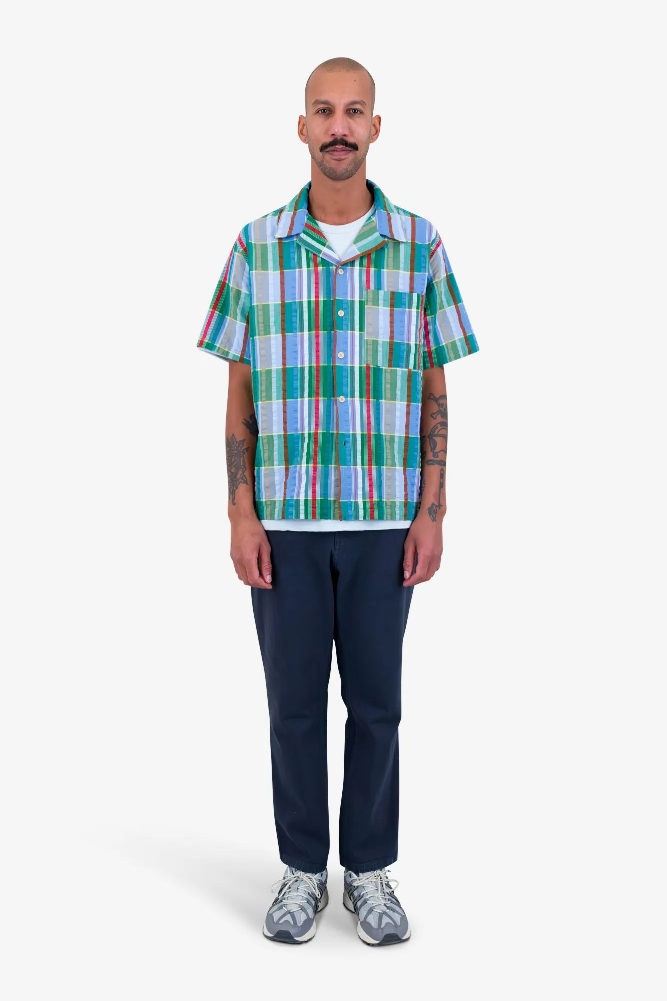 Relaxed Soft Collar Shirt - Multicolour Check sold by Folk product image thumbnail 2
