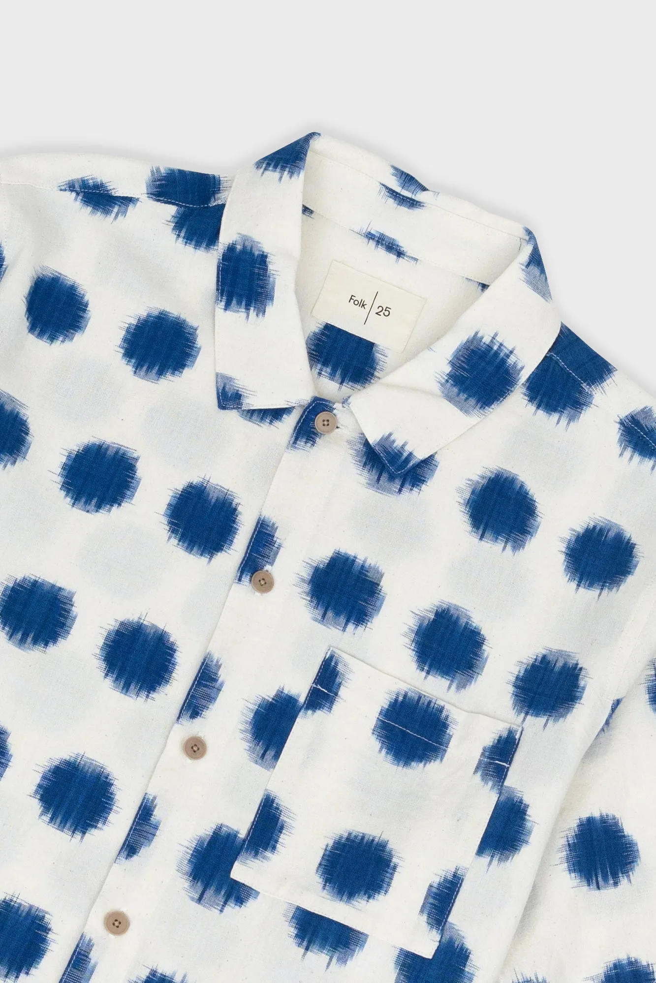 Gabe Shirt - Ecru Ikat sold by Folk product image thumbnail 5