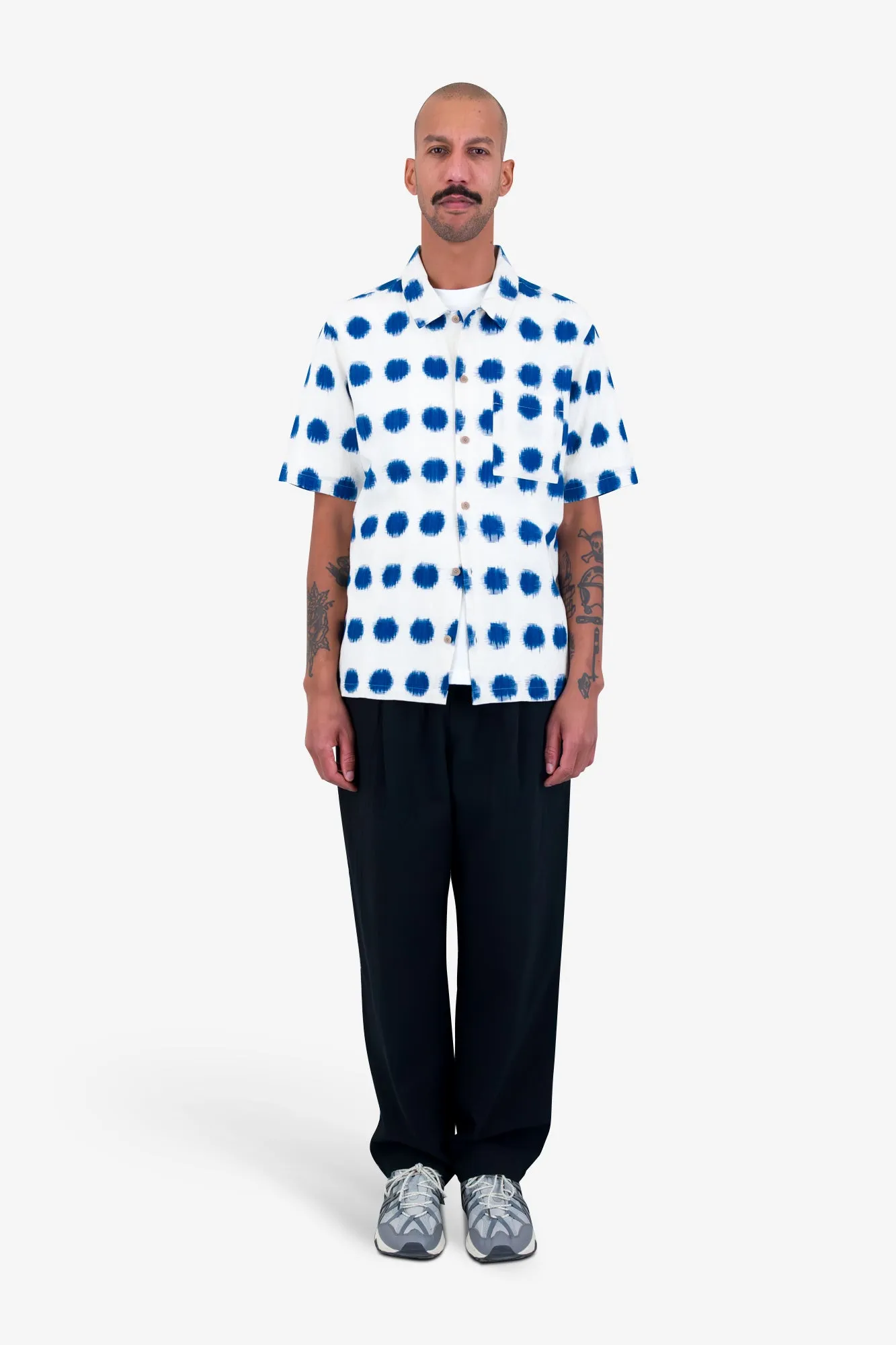 Gabe Shirt - Ecru Ikat sold by Folk product image thumbnail 2