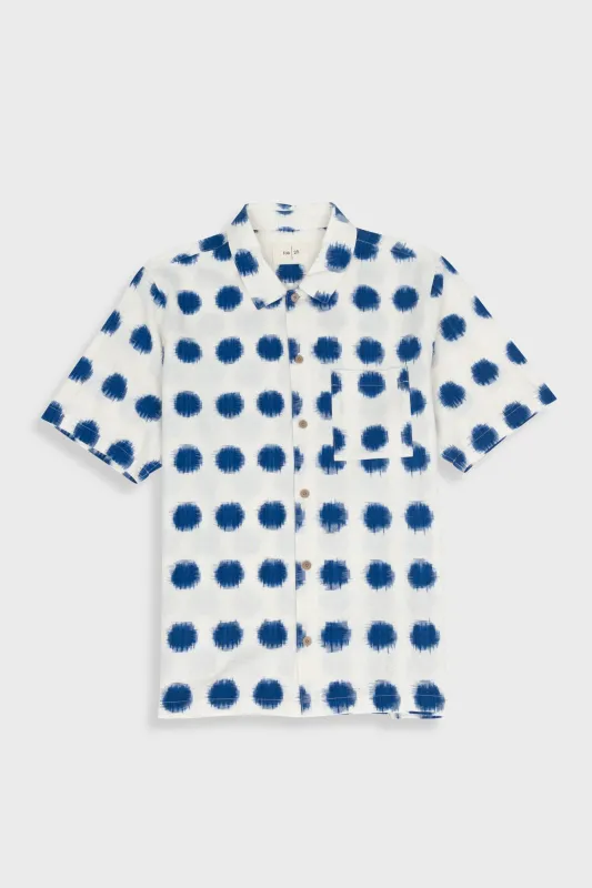 Gabe Shirt - Ecru Ikat sold by Folk