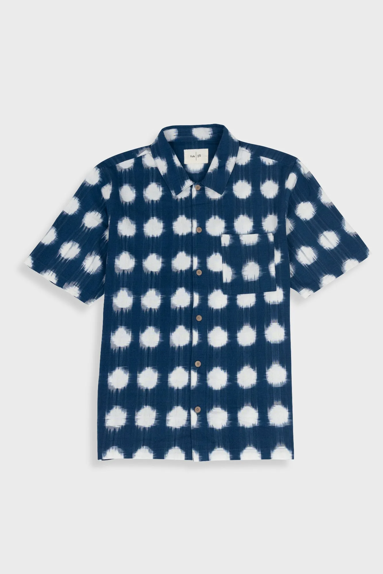 Gabe Shirt - Indigo Ikat sold by Folk