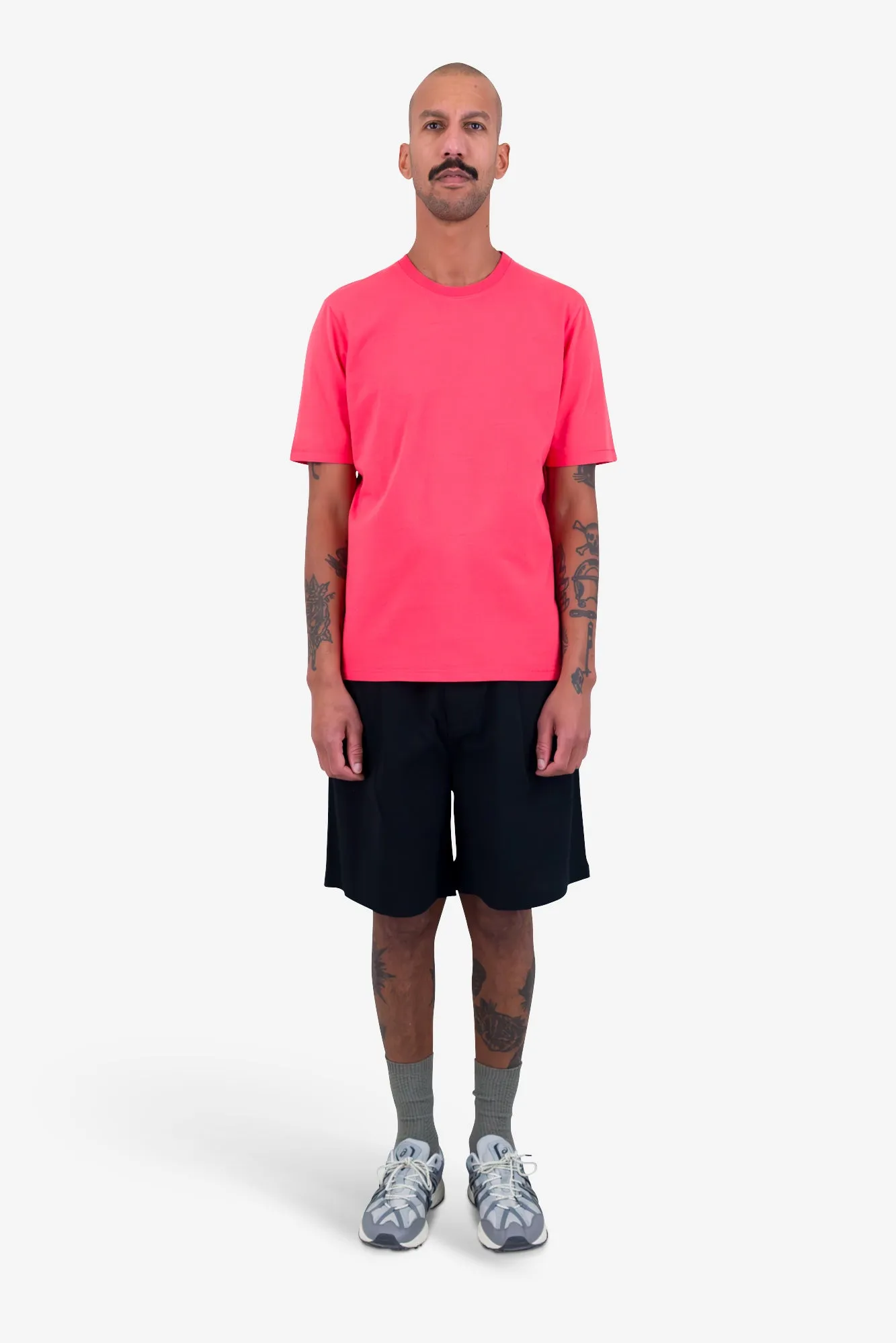 Contrast Sleeve T-Shirt - Raspberry sold by Folk product image thumbnail 2