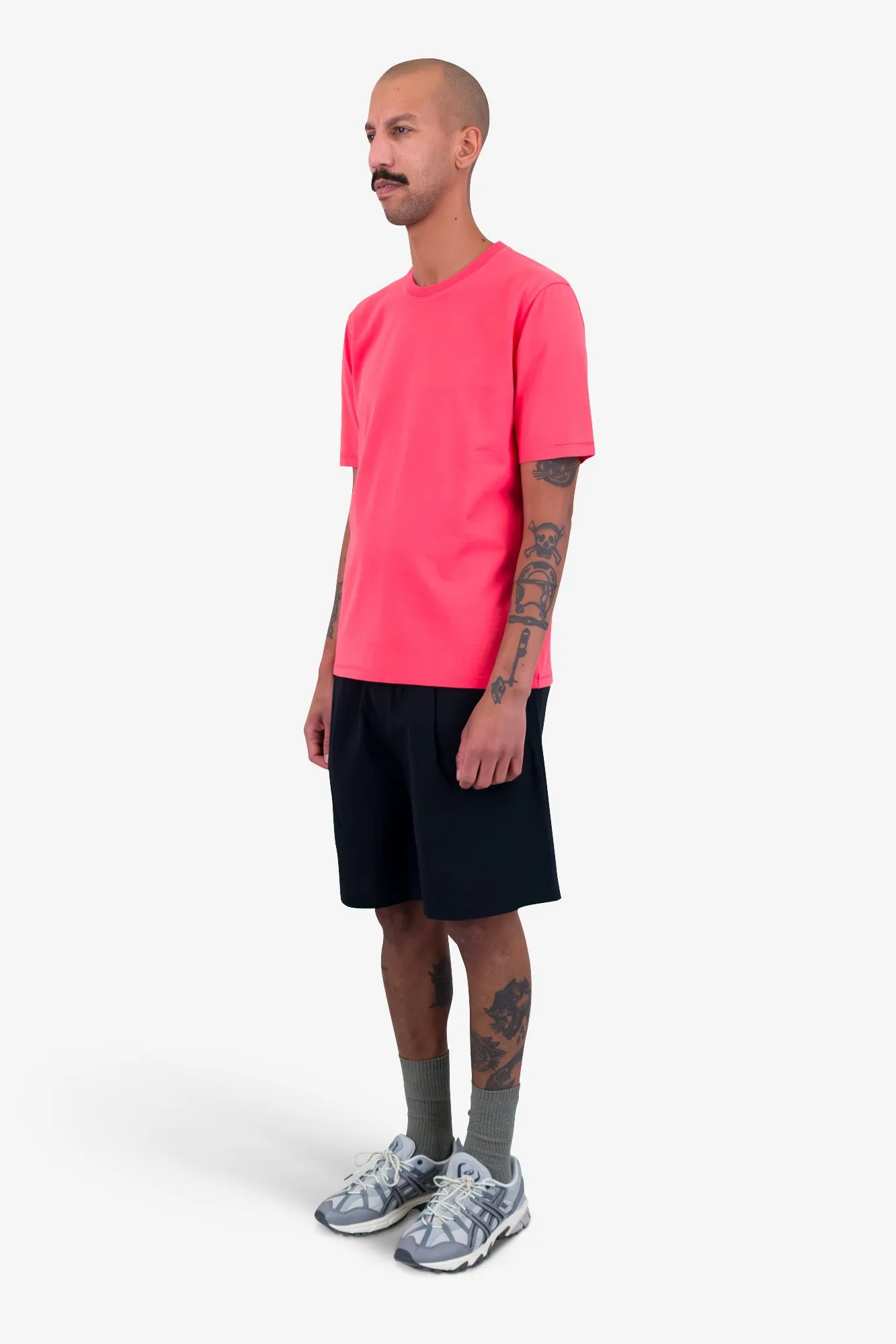Contrast Sleeve T-Shirt - Raspberry sold by Folk product image thumbnail 3
