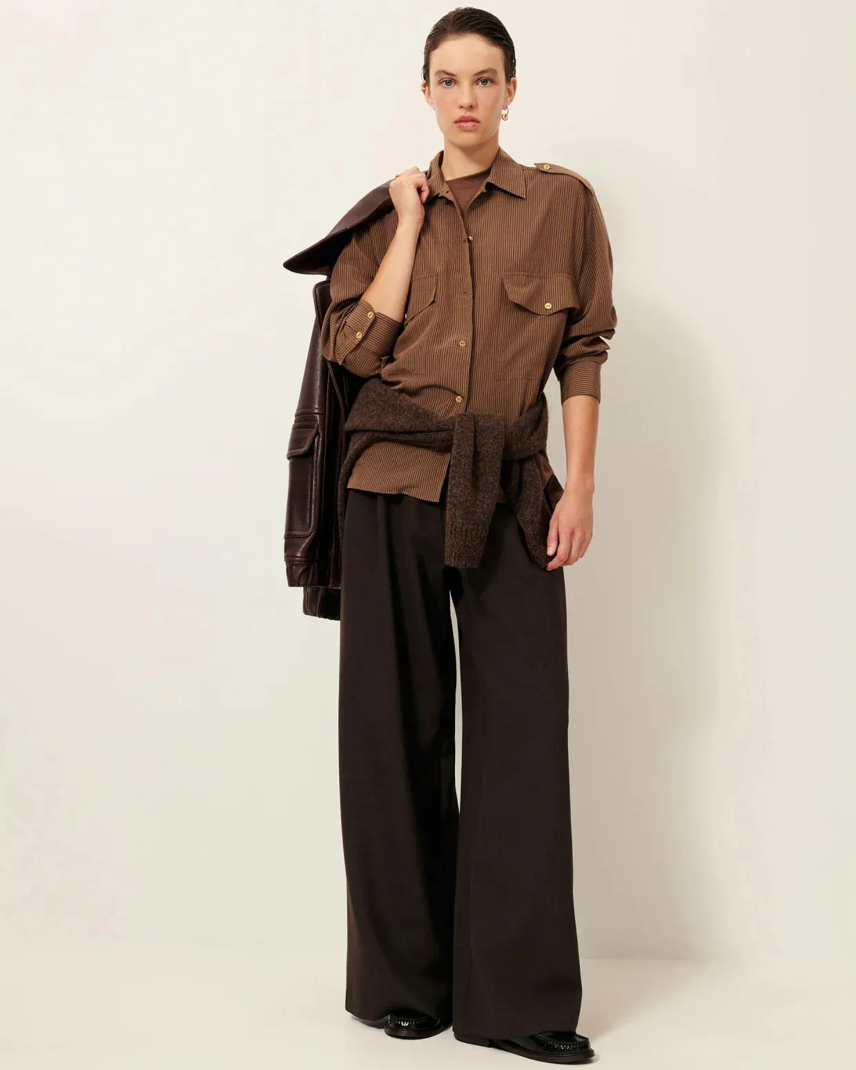 Sessun | Provenco Trouser - Dark Stone sold by Folk product image thumbnail 2