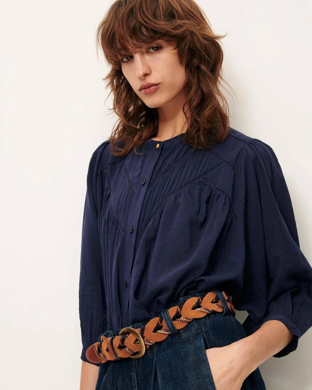 Sessun | Savi Blouse - Indigo sold by Folk product image thumbnail 2