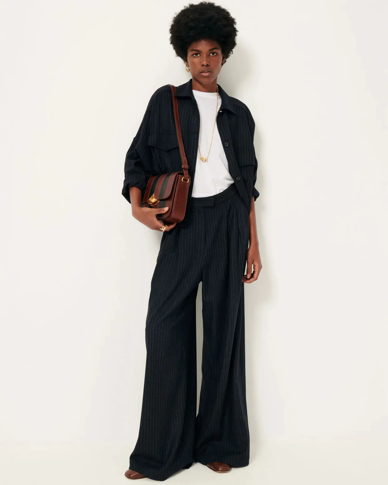 Sessun | Wiltonia Shirt - Navy Sand sold by Folk product image thumbnail 2