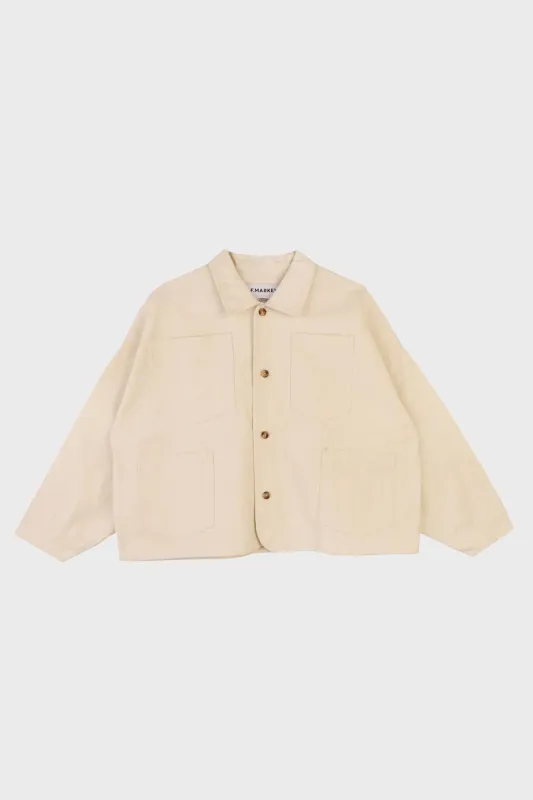L.F.Markey | Carson Chore Coat - Ecru made by LF Markey