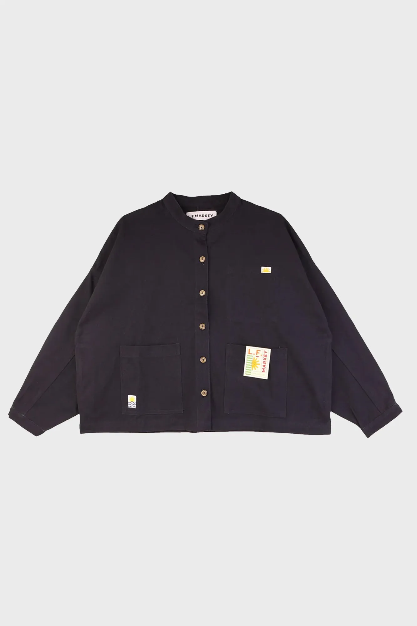 L.F.Markey | Wide Chore Coat - Navy sold by Folk