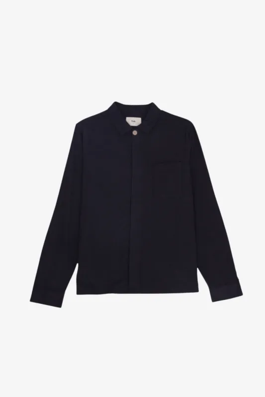 Patch Shirt - Black Flannel sold by Folk