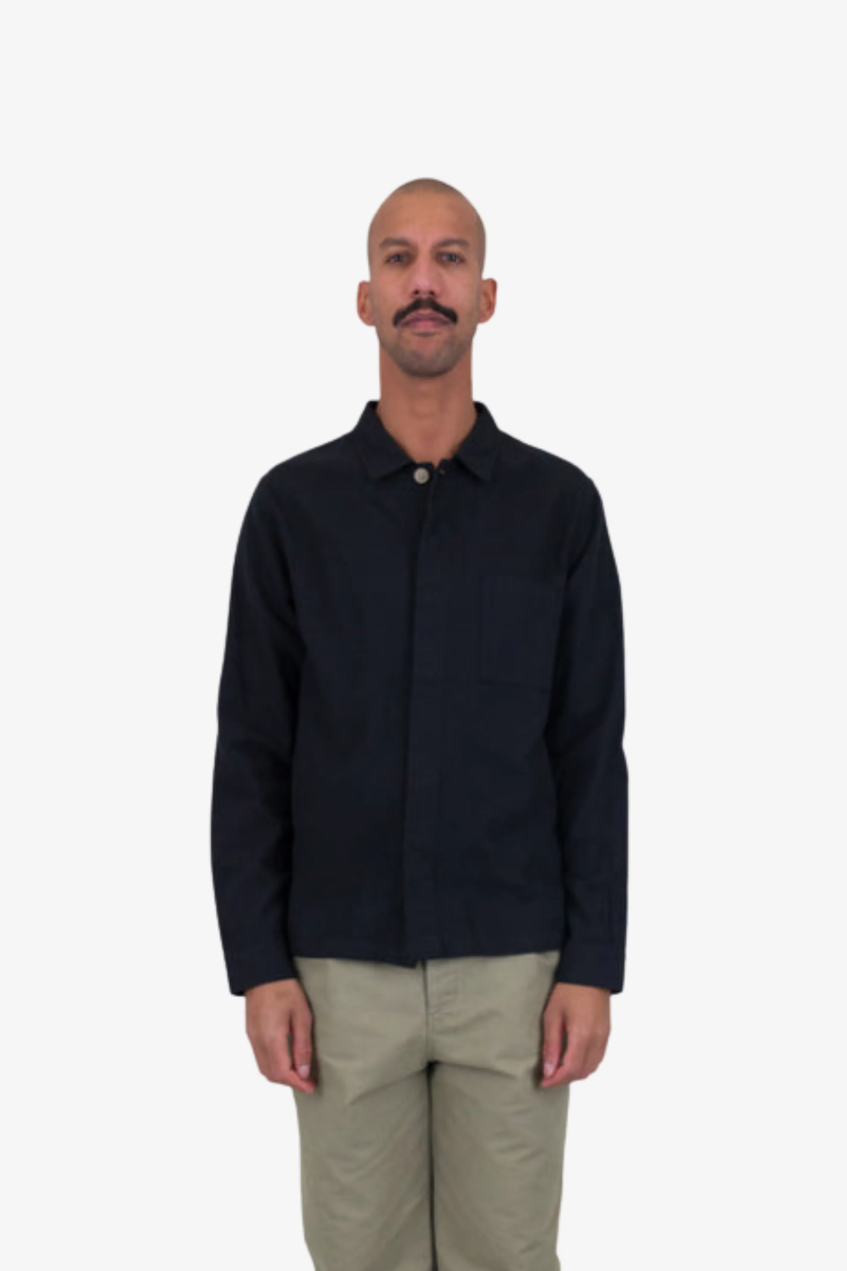 Patch Shirt - Black Flannel sold by Folk product image thumbnail 2