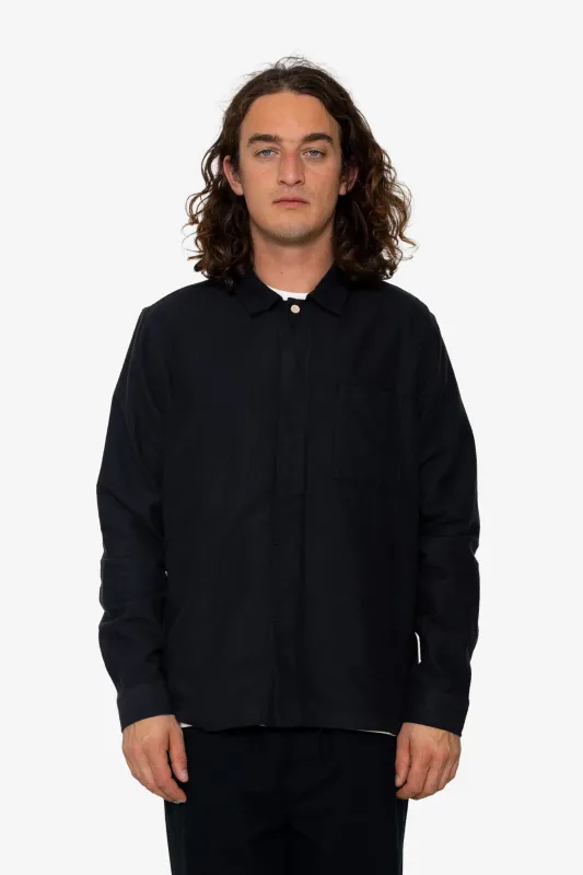 Treng Flannel Shirt - Black sold by Folk