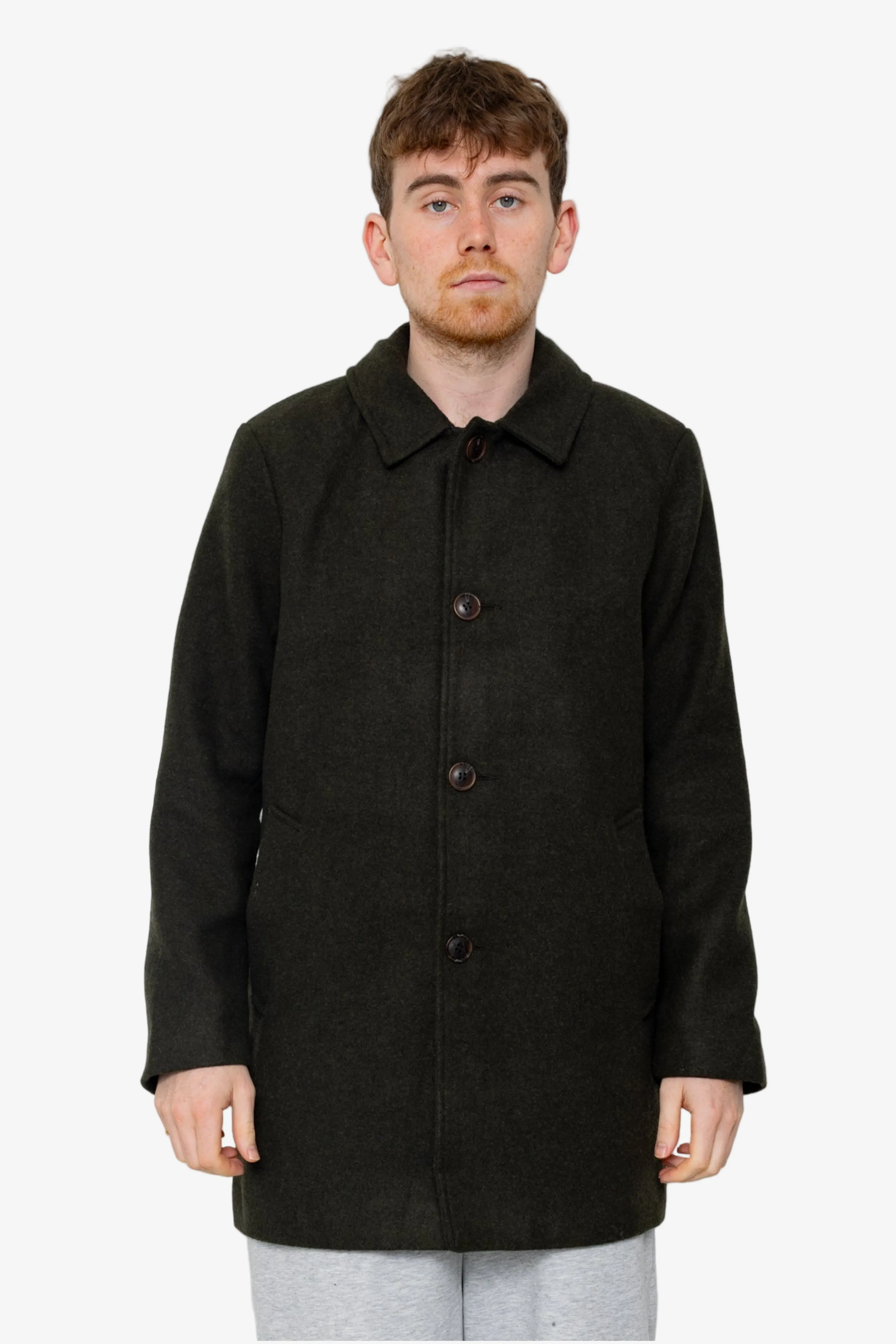 Car Coat - Dark Olive sold by Folk