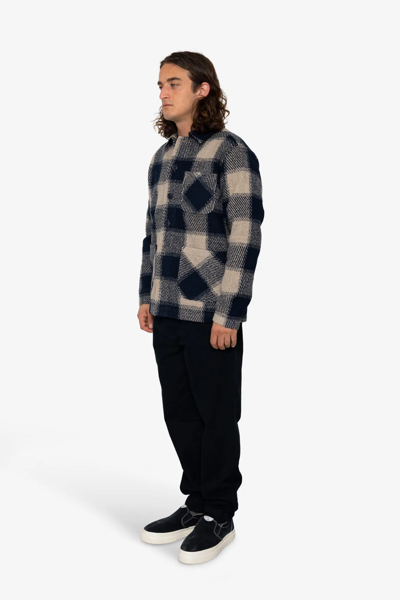 Timber Overshirt - Oat / Navy sold by Folk product image thumbnail 3