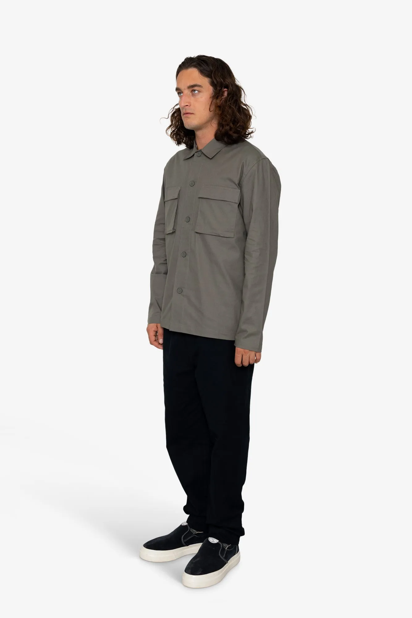 Bones Overshirt - Khaki sold by Folk product image thumbnail 3