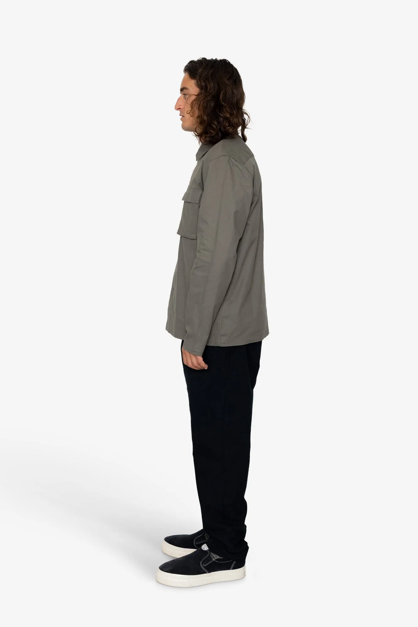 Bones Overshirt - Khaki sold by Folk product image thumbnail 4