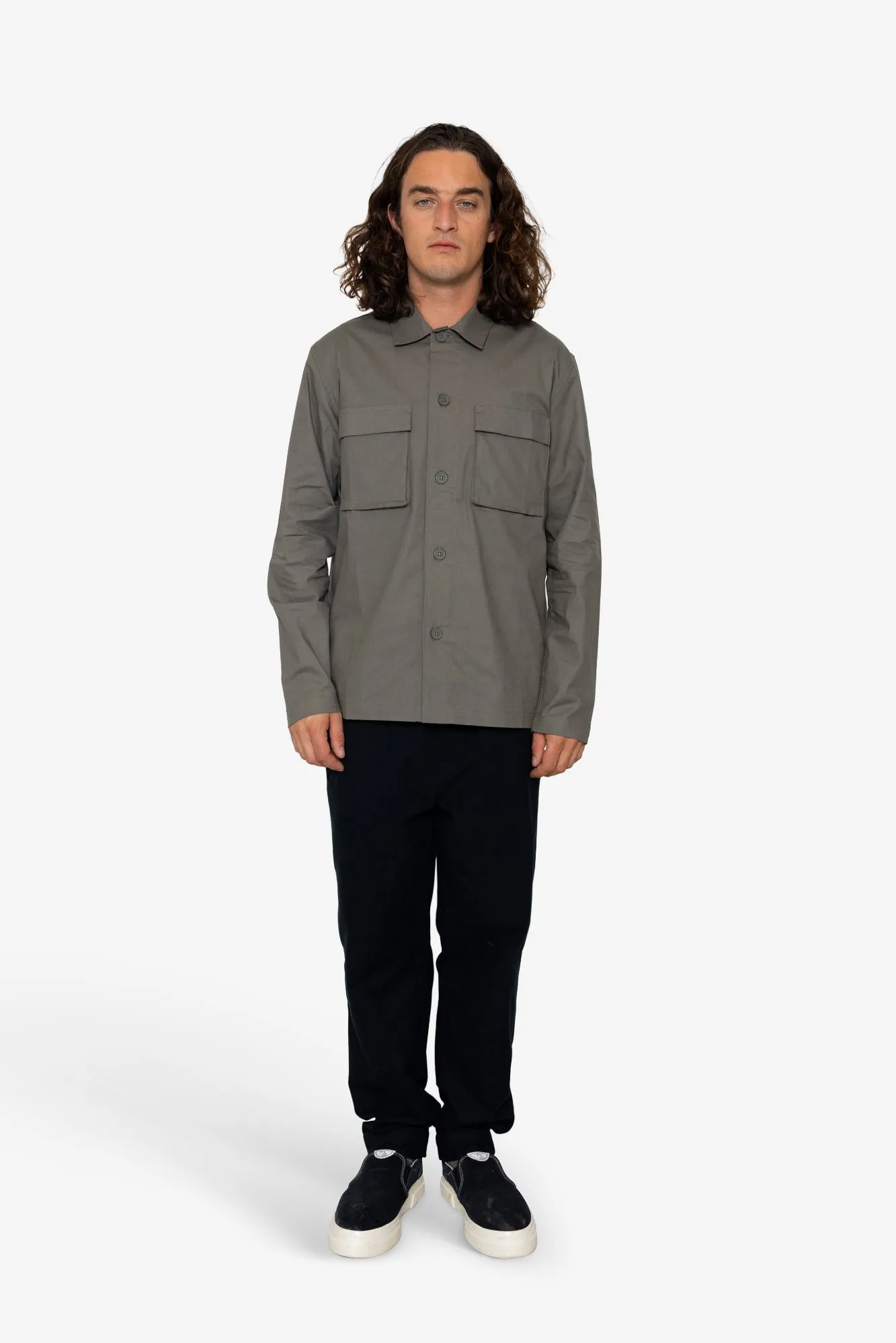 Bones Overshirt - Khaki sold by Folk product image thumbnail 2