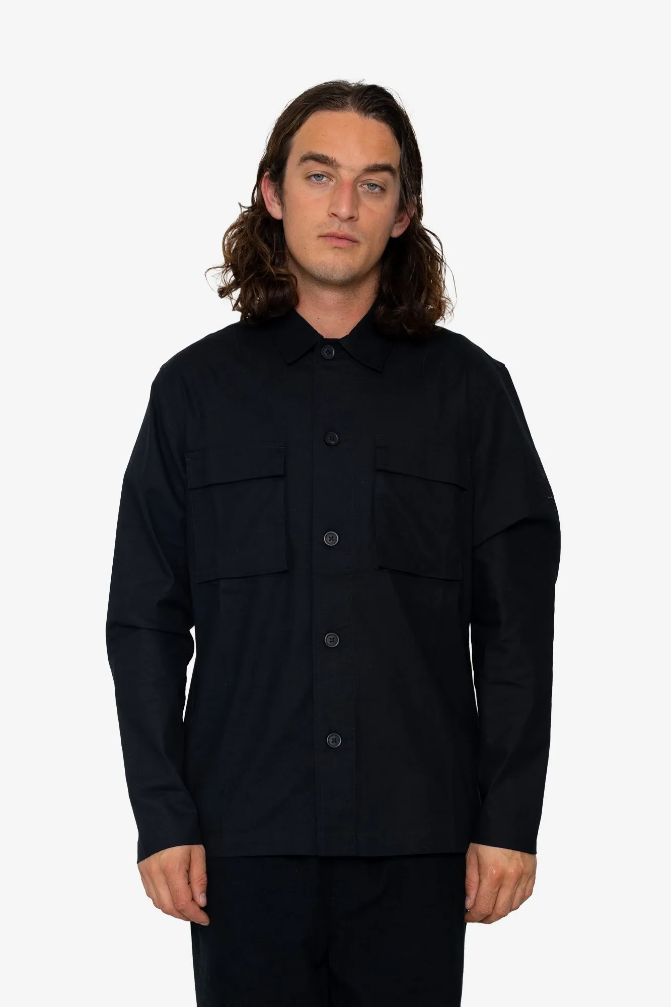 Bones Overshirt - Black sold by Folk