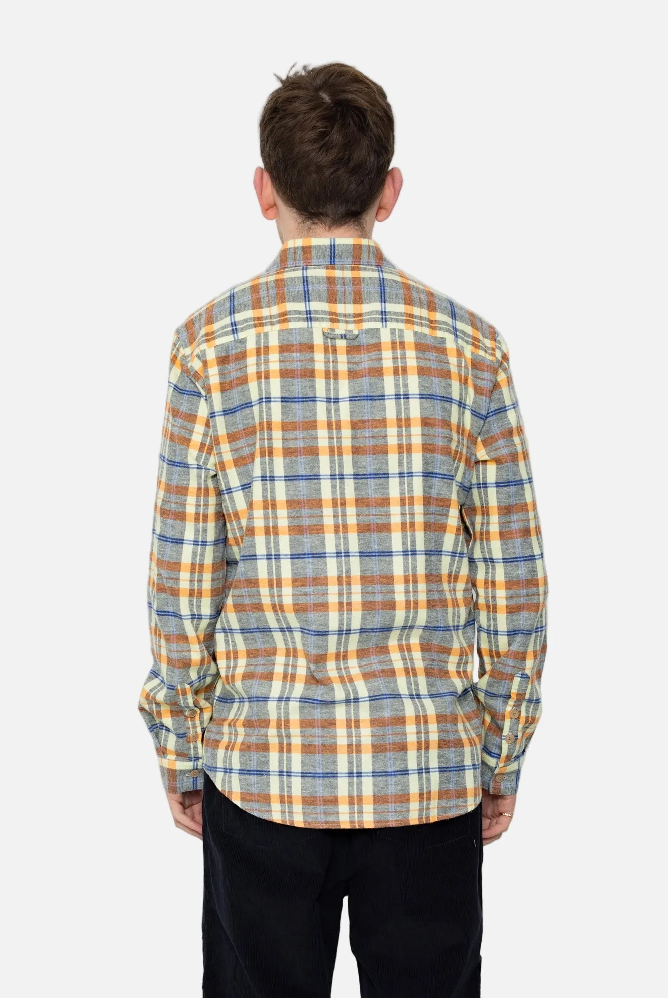 Relaxed Fit Shirt - Soft Yellow Multicheck sold by Folk product image thumbnail 4