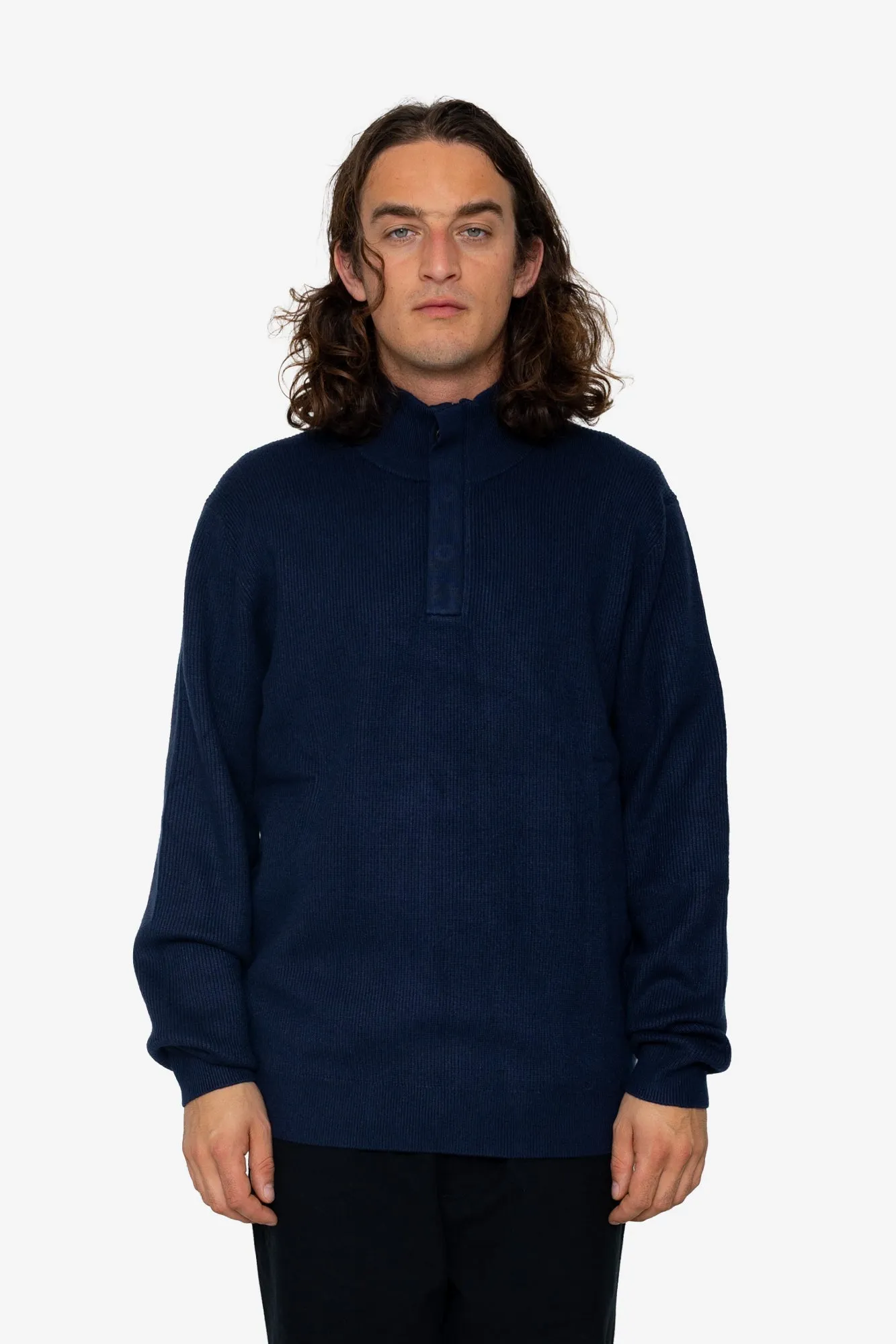 Marron Quarter-Zip - Navy sold by Folk