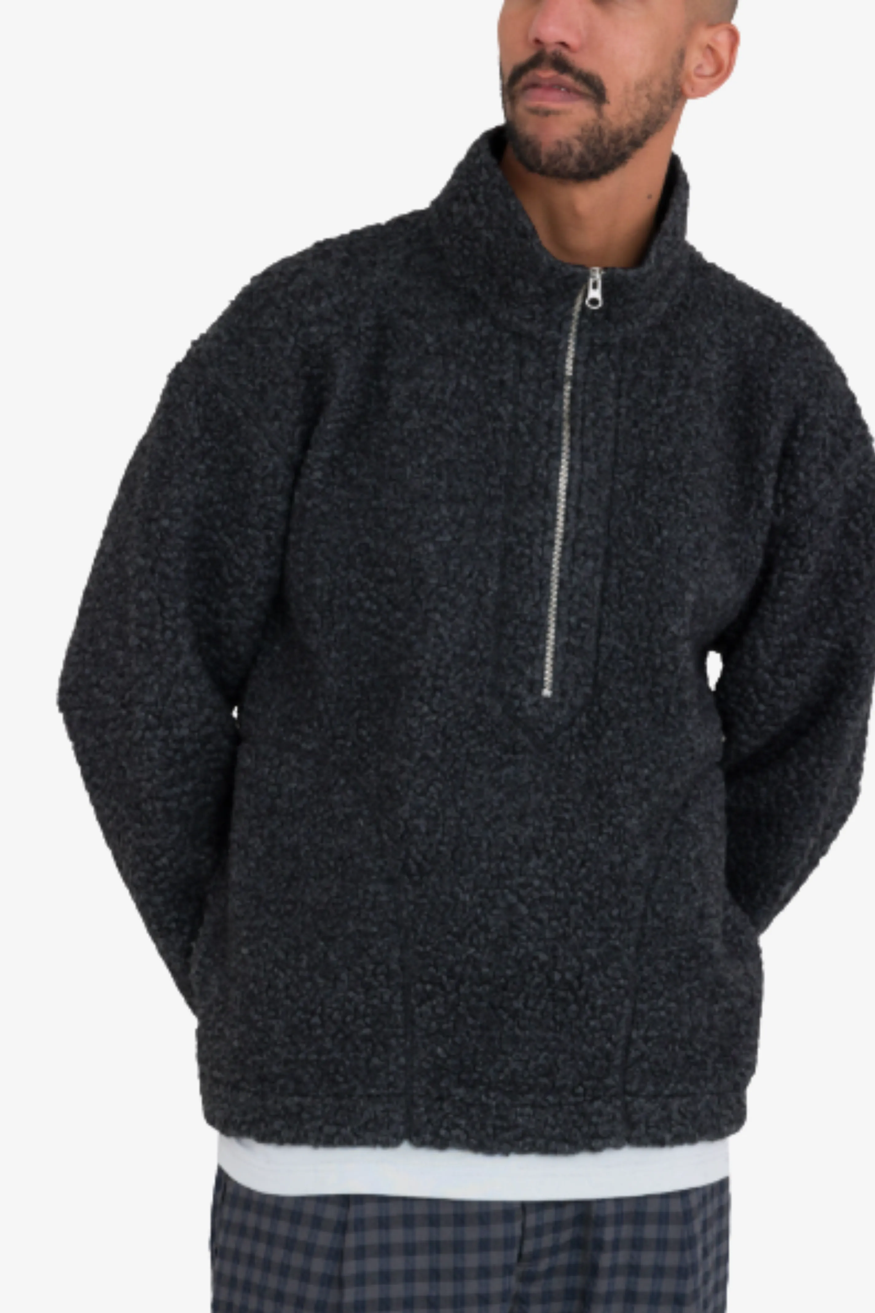 Overhead Fleece - Charcoal Curly Wool sold by Folk product image thumbnail 3