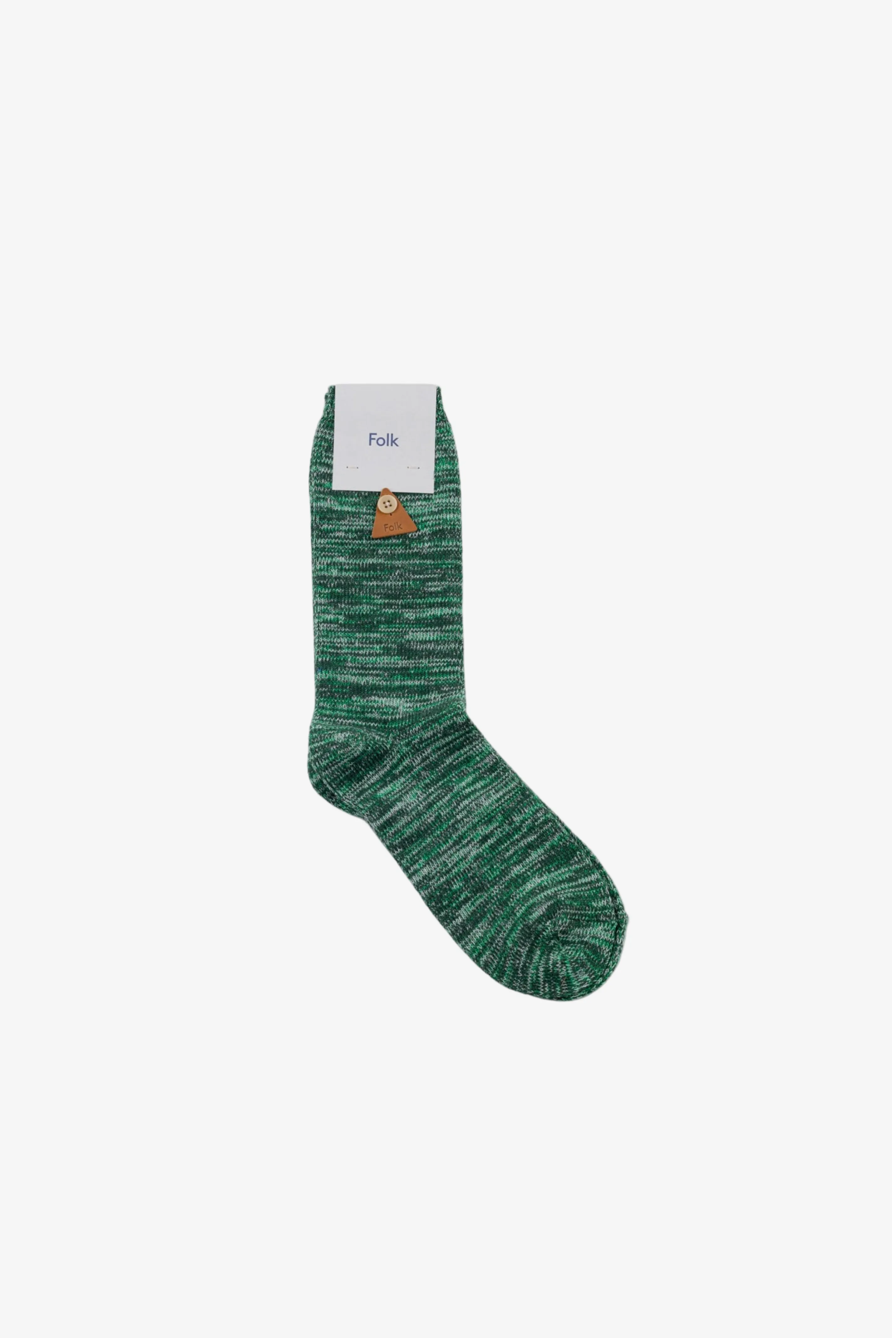 Melange Socks - Green Mix sold by Folk