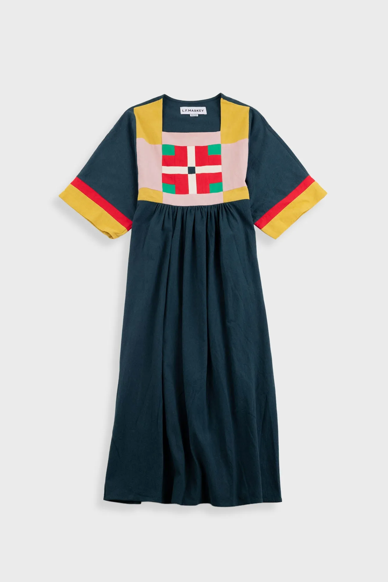 L.F.Markey | Rafe Dress - Forest Patchwork sold by Folk