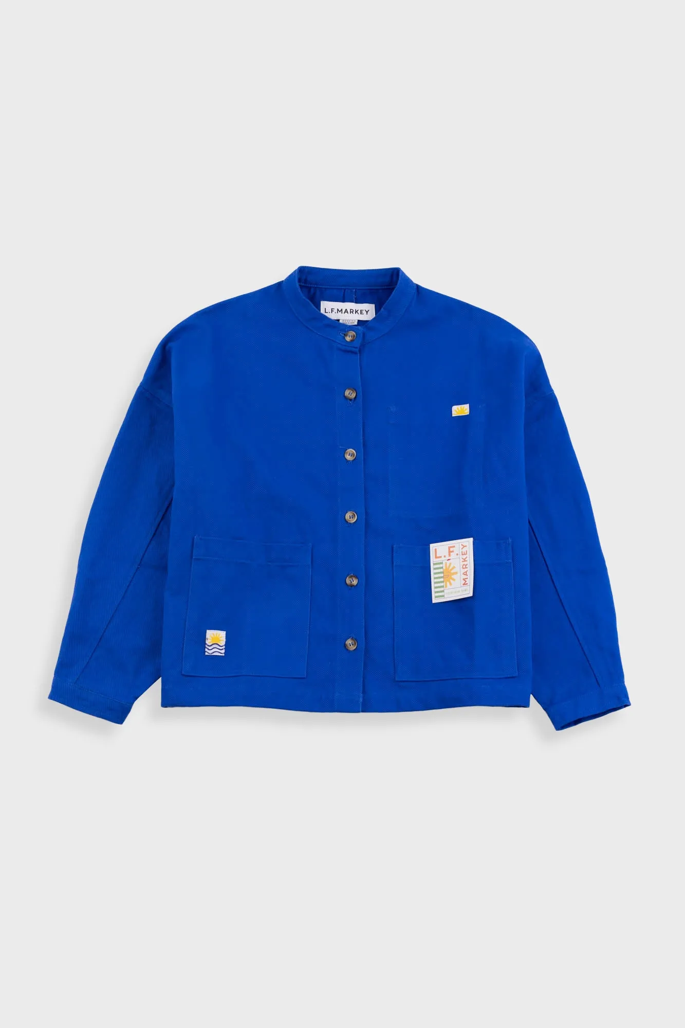 L.F.Markey | Wide Chore Coat - Cobalt sold by Folk